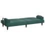 Sofá cama con reposabrazos terciopelo verde oscuro de vidaXL, Sofás - Ref: Foro24-351896, Precio: 296,33 €, Descuento: %