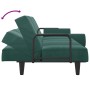 Sofá cama con reposabrazos terciopelo verde oscuro de vidaXL, Sofás - Ref: Foro24-351896, Precio: 296,33 €, Descuento: %