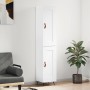 Aparador alto madera contrachapada blanco brillo 34,5x34x180 cm de vidaXL, Aparadores - Ref: Foro24-3200427, Precio: 106,12 €...