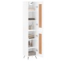 Aparador alto madera contrachapada blanco brillo 34,5x34x180 cm de vidaXL, Aparadores - Ref: Foro24-3200427, Precio: 106,12 €...