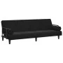 Sofá cama con reposabrazos terciopelo negro de vidaXL, Sofás - Ref: Foro24-351898, Precio: 277,43 €, Descuento: %