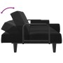 Sofá cama con reposabrazos terciopelo negro de vidaXL, Sofás - Ref: Foro24-351898, Precio: 299,23 €, Descuento: %