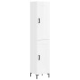 Aparador alto madera contrachapada blanco brillo 34,5x34x180 cm de vidaXL, Aparadores - Ref: Foro24-3200451, Precio: 111,37 €...