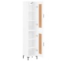 Aparador alto madera contrachapada blanco brillo 34,5x34x180 cm de vidaXL, Aparadores - Ref: Foro24-3200451, Precio: 111,37 €...