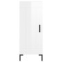 Aparador alto madera contrachapada blanco brillo 34,5x34x180 cm de vidaXL, Aparadores - Ref: Foro24-3200451, Precio: 111,37 €...
