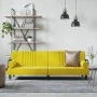 Sofá cama con reposabrazos terciopelo amarillo de vidaXL, Sofás - Ref: Foro24-351899, Precio: 259,11 €, Descuento: %