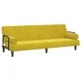Sofá cama con reposabrazos terciopelo amarillo de vidaXL, Sofás - Ref: Foro24-351899, Precio: 259,11 €, Descuento: %