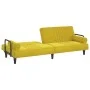Sofá cama con reposabrazos terciopelo amarillo de vidaXL, Sofás - Ref: Foro24-351899, Precio: 259,11 €, Descuento: %