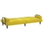 Sofá cama con reposabrazos terciopelo amarillo de vidaXL, Sofás - Ref: Foro24-351899, Precio: 259,11 €, Descuento: %