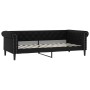 Sofá cama cuero sintético negro 90x200 cm de vidaXL, Camas y somieres - Ref: Foro24-354226, Precio: 215,17 €, Descuento: %