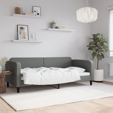 Sofá cama tela gris oscuro 90x200 cm de vidaXL, Camas y somieres - Ref: Foro24-354034, Precio: 188,07 €, Descuento: %