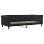 Sofá cama terciopelo negro 90x200 cm de vidaXL, Camas y somieres - Ref: Foro24-354248, Precio: 186,92 €, Descuento: %