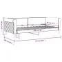 Sofá cama terciopelo negro 90x200 cm de vidaXL, Camas y somieres - Ref: Foro24-354248, Precio: 186,92 €, Descuento: %