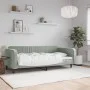 Light gray velvet sofa bed 90x200 cm by vidaXL, Beds and slatted bases - Ref: Foro24-354086, Price: 186,33 €, Discount: %