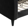 Sofá cama terciopelo negro 90x200 cm de vidaXL, Camas y somieres - Ref: Foro24-354090, Precio: 185,18 €, Descuento: %