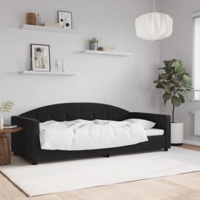 Sofá cama terciopelo negro 90x200 cm de vidaXL, Camas y somieres - Ref: Foro24-354140, Precio: 173,03 €, Descuento: %