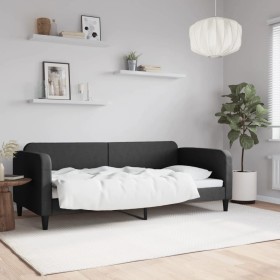 Sofá cama tela negro 90x200 cm de vidaXL, Camas y somieres - Ref: Foro24-354035, Precio: 186,58 €, Descuento: %