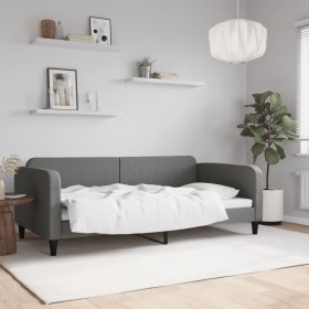 Sofá cama tela gris oscuro 100x200 cm de vidaXL, Camas y somieres - Ref: Foro24-354039, Precio: 196,46 €, Descuento: %