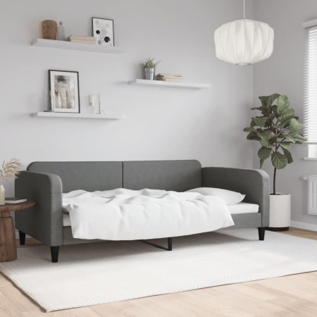 Sofá cama tela gris oscuro 100x200 cm de vidaXL, Camas y somieres - Ref: Foro24-354039, Precio: 196,46 €, Descuento: %
