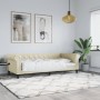 Sofá cama cuero sintético color crema 90x200 cm de vidaXL, Camas y somieres - Ref: Foro24-354228, Precio: 217,10 €, Descuento: %