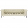 Sofá cama cuero sintético color crema 90x200 cm de vidaXL, Camas y somieres - Ref: Foro24-354228, Precio: 217,10 €, Descuento: %
