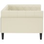 Sofá cama cuero sintético color crema 90x200 cm de vidaXL, Camas y somieres - Ref: Foro24-354228, Precio: 217,10 €, Descuento: %