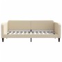 Sofá cama tela color crema 90x200 cm de vidaXL, Camas y somieres - Ref: Foro24-354037, Precio: 185,35 €, Descuento: %