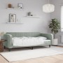 Sofá cama terciopelo gris claro 100x200 cm de vidaXL, Camas y somieres - Ref: Foro24-354093, Precio: 196,13 €, Descuento: %