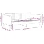 Sofá cama terciopelo gris claro 100x200 cm de vidaXL, Camas y somieres - Ref: Foro24-354093, Precio: 193,25 €, Descuento: %
