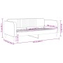 Sofá cama terciopelo gris claro 100x200 cm de vidaXL, Camas y somieres - Ref: Foro24-354093, Precio: 196,13 €, Descuento: %