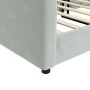 Sofá cama terciopelo gris claro 100x200 cm de vidaXL, Camas y somieres - Ref: Foro24-354143, Precio: 197,69 €, Descuento: %