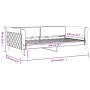 Sofá cama terciopelo gris claro 100x200 cm de vidaXL, Camas y somieres - Ref: Foro24-354251, Precio: 198,08 €, Descuento: %