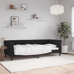 Sofá cama terciopelo negro 80x200 cm de vidaXL, Camas y somieres - Ref: Foro24-354241, Precio: 185,92 €, Descuento: %