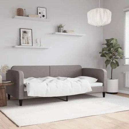 Taupe gray fabric sofa bed 90x200 cm by vidaXL, Beds and slatted bases - Ref: Foro24-354036, Price: 183,71 €, Discount: %