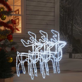 Figura de reno Navidad 3 unidades blanco frío 76x42x87 cm en Decoración Festiva y Estacional | Comprar online en Foru.es