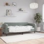 Sofá cama terciopelo gris claro 80x200 cm de vidaXL, Camas y somieres - Ref: Foro24-354079, Precio: 186,73 €, Descuento: %