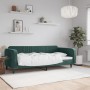 Sofá cama terciopelo verde oscuro 90x200 cm de vidaXL, Camas y somieres - Ref: Foro24-354088, Precio: 186,07 €, Descuento: %