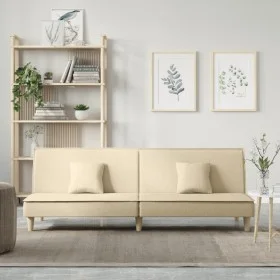Sofá cama de tela color crema de vidaXL, Sofás - Ref: Foro24-351903, Precio: 263,93 €, Descuento: %