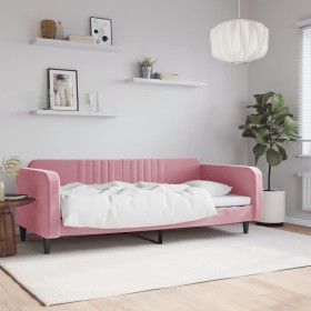 Sofá cama terciopelo rosa 90x200 cm de vidaXL, Camas y somieres - Ref: Foro24-354089, Precio: 196,33 €, Descuento: %