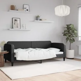 Sofá cama tela negro 80x200 cm de vidaXL, Camas y somieres - Ref: Foro24-354030, Precio: 179,46 €, Descuento: %