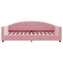 Pink velvet sofa bed 90x200 cm by vidaXL, Beds and slatted bases - Ref: Foro24-354139, Price: 185,95 €, Discount: %
