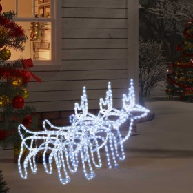 Figura de reno Navidad 3 unidades blanco frío 60x30x60 cm en Decoración Festiva y Estacional | Comprar online en Foru.es