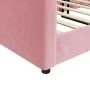 Pink velvet sofa bed 90x200 cm by vidaXL, Beds and slatted bases - Ref: Foro24-354139, Price: 185,95 €, Discount: %