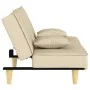 Sofá cama de tela color crema de vidaXL, Sofás - Ref: Foro24-351903, Precio: 263,93 €, Descuento: %