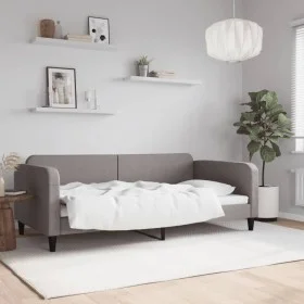 Sofá cama tela gris taupe 100x200 cm de vidaXL, Camas y somieres - Ref: Foro24-354041, Precio: 194,43 €, Descuento: %