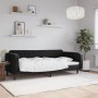 Sofá cama terciopelo negro 90x190 cm de vidaXL, Camas y somieres - Ref: Foro24-354101, Precio: 179,98 €, Descuento: %