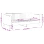 Sofá cama terciopelo negro 90x190 cm de vidaXL, Camas y somieres - Ref: Foro24-354101, Precio: 179,98 €, Descuento: %