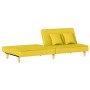 Sofá cama de tela amarillo claro de vidaXL, Sofás - Ref: Foro24-351904, Precio: 263,82 €, Descuento: %