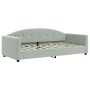 Sofá cama terciopelo gris claro 90x190 cm de vidaXL, Camas y somieres - Ref: Foro24-354149, Precio: 183,76 €, Descuento: %