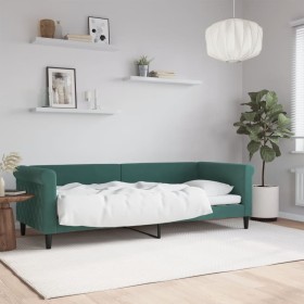 Sofá cama terciopelo verde oscuro 80x200 cm de vidaXL, Camas y somieres - Ref: Foro24-354239, Precio: 187,83 €, Descuento: %